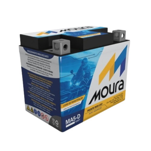 Bateria Moura Moto MA5D 12 v 5ah - Fan, cg 125 e cg 150