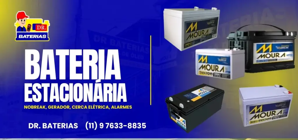 Baterias estacionária solar Moura, Nobreak, alarmes, Solar, Equipamentos médicos, Gerador